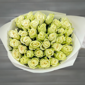 Kemer Florist 35 White Rose Bouquet Imported