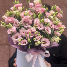 Kemer Çiçekçi Büyük Boy Pembe Lisyantus Arajman