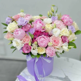  Kemer Çiçek Siparişi Lila Güzellik Gül Pion Şakayik Arajman