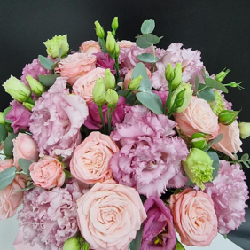  Kemer  Çiçek Pembe Gül & Pembe Lisyantus Arjaman 