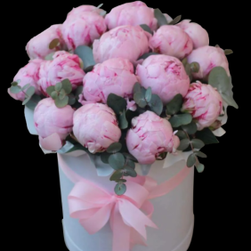  Kemer Flower Order 15 peonies in Pink Cylinder box