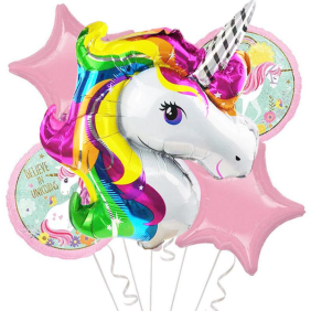  Kemer Çiçekçiler UniCorn Set 5 li Helyum Balon